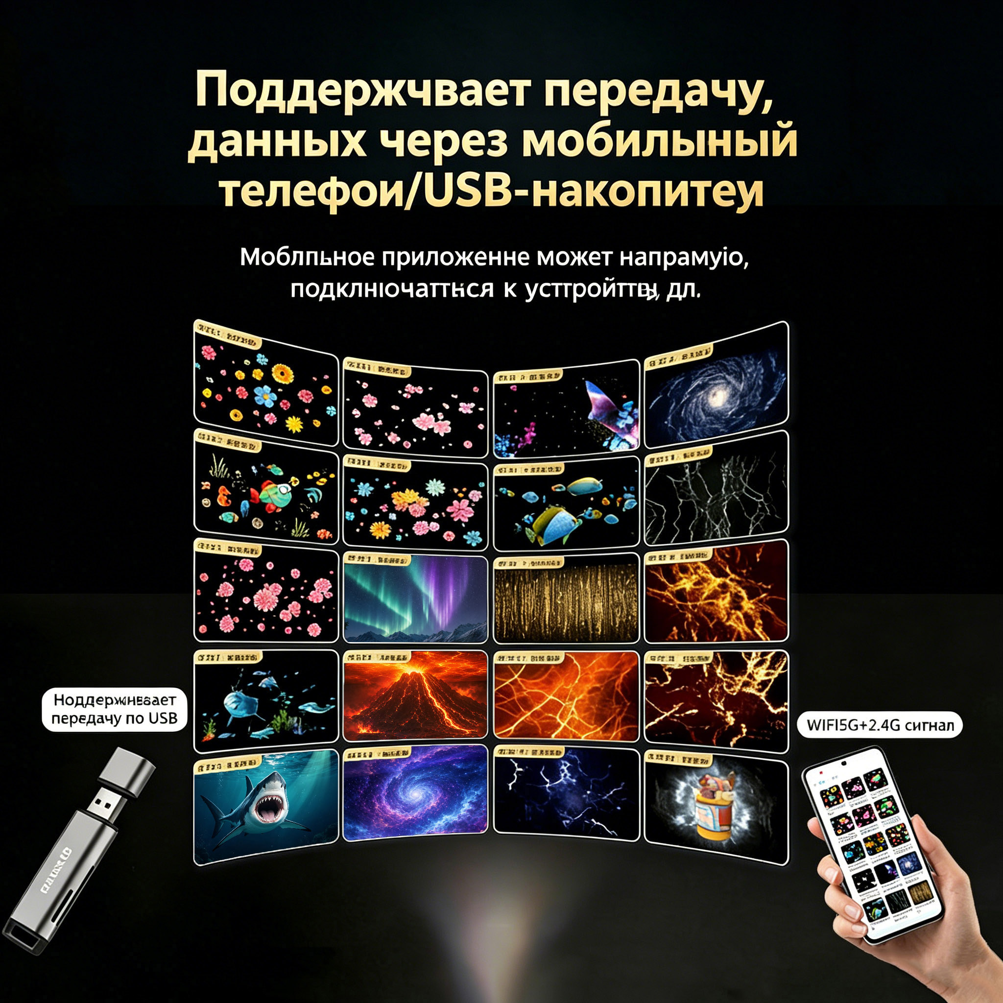 Проектор иммерсивной океанической проекции «Океанская стена» | Реалистичное видеопроекционное световое оборудование для коммерческих простра